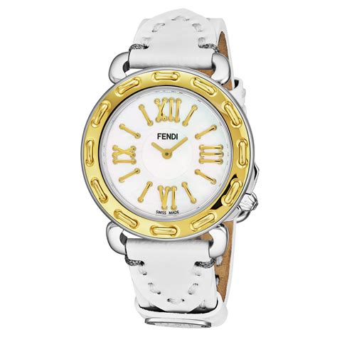 fendi selleria mother of pearl watch|Fendi Selleria White Mother of Pearl Dial Ladies Watch F81034H.